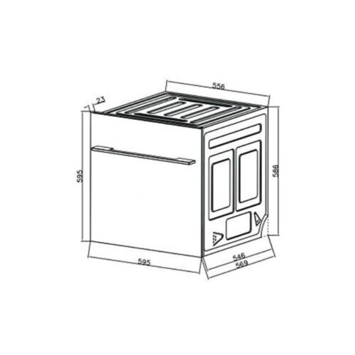 Máy rửa chén bát âm tủ Malloca WQP6-87CP 3 Kích thước máy rửa chén bát âm tủ Malloca WQP6-87CP