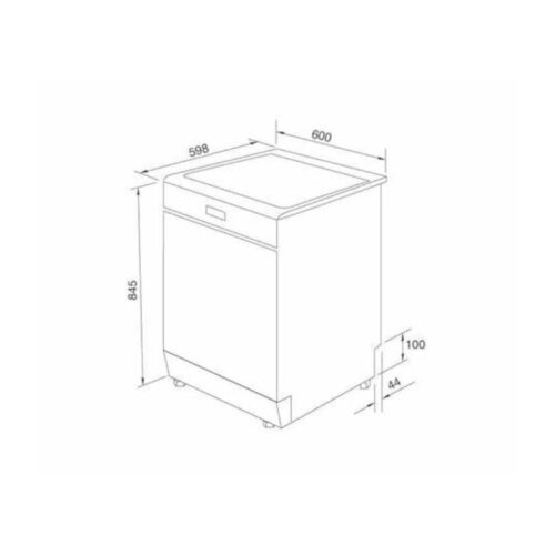 Máy rửa bát Malloca WQP12 J7209N E5 3 Kích thước máy rửa bát Malloca WQP12 J7209N E5