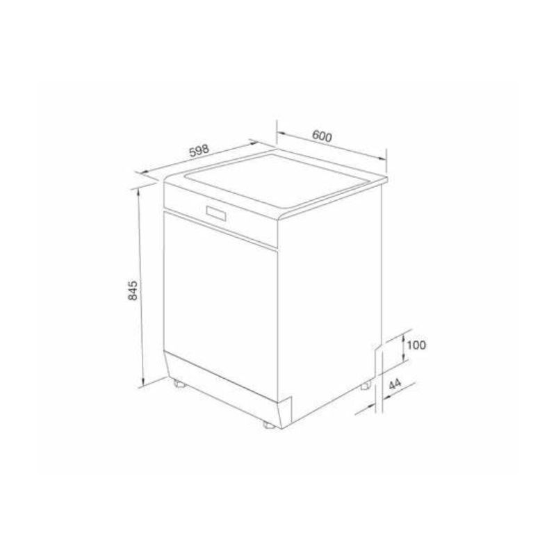 Kích thước máy rửa bát Malloca WQP12 J7209N E5 Kích thước máy rửa bát Malloca WQP12 J7209N E5