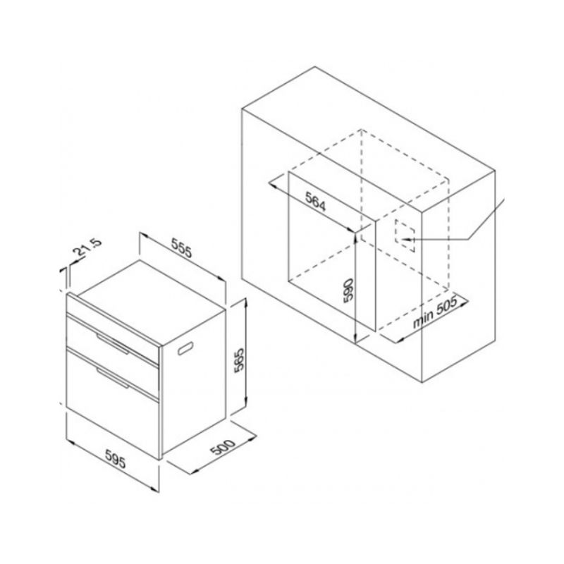 Kích thước máy sấy bát âm tủ Malloca MSC-100A Kích thước máy sấy bát âm tủ Malloca MSC-100A