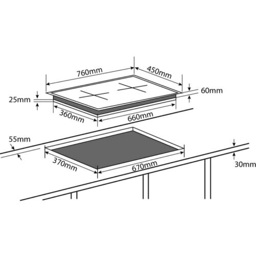 Bếp từ đôi Chefs EH-DIH888E 6 Bếp từ đôi EH-DIH888E