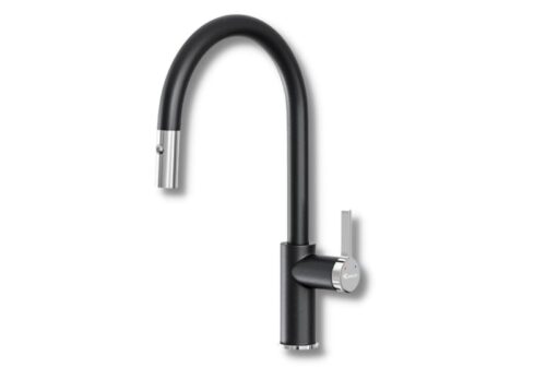 Vòi rửa bát rút dây Konox Alto Black