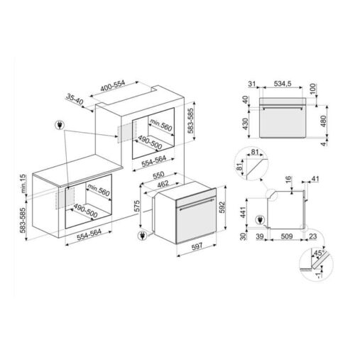 Lò nướng đối lưu Hafele SF6381X 536.64.753 3 Lắp đặt lò nướng đối lưu Hafele SF6381X 536.64.753