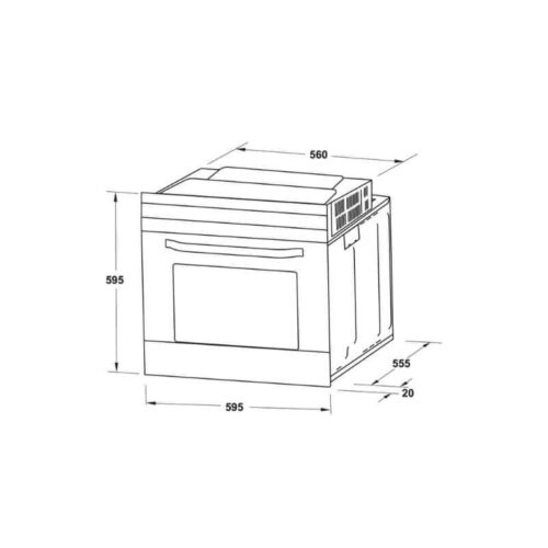 Lò nướng Hafele HO-4KT70A 538.61.442 3 Kích thước lò nướng Hafele HO-4KT70A 538.61.442
