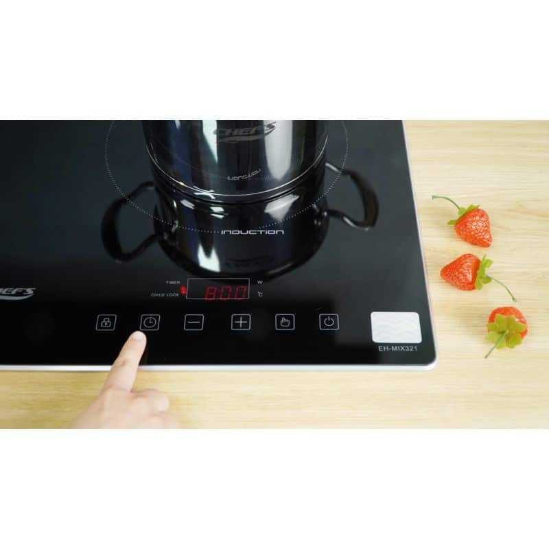 Mặt kính Bếp điện từ hỗn hợp Chefs EH-MIX321 Mặt kính Bếp điện từ hỗn hợp Chefs EH-MIX321