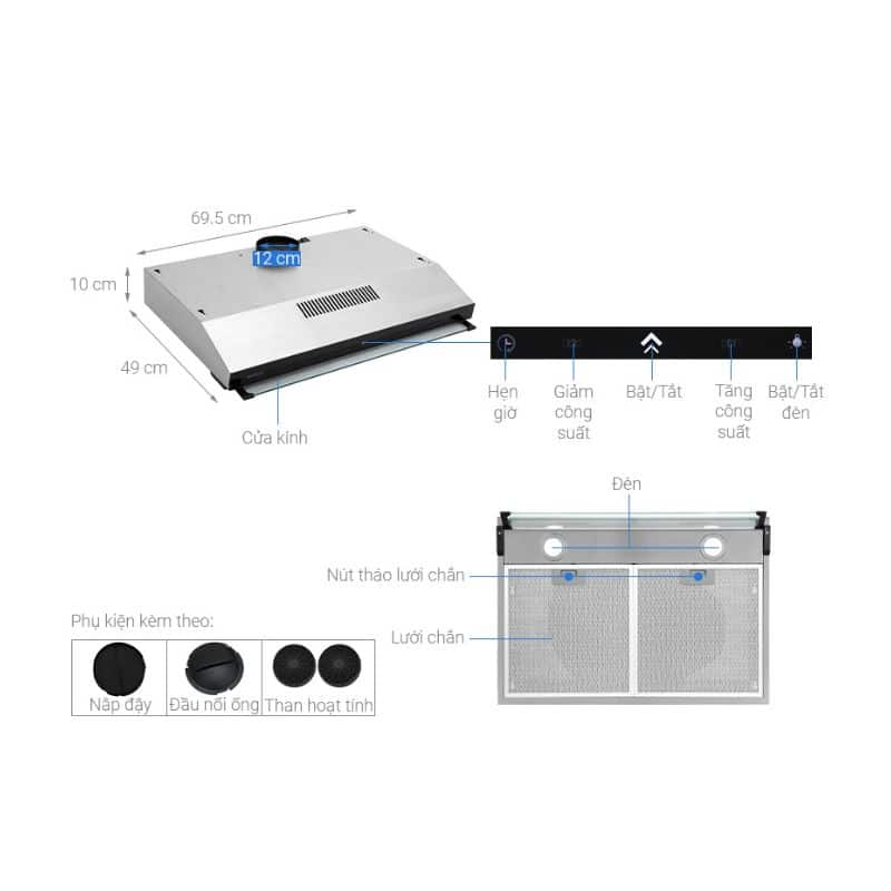thông số kỹ thuật của máy hút mùi âm tủ Hafele HC-BI70B 538.86.095 thông số kỹ thuật của máy hút mùi âm tủ Hafele HC-BI70B 538.86.095