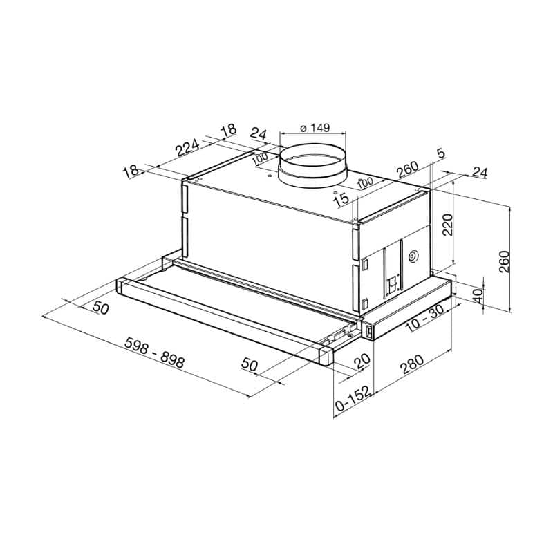 kích thước của máy hút mùi âm tủ Hafele Smeg KSET66VNE2 536.84.882 kích thước của máy hút mùi âm tủ Hafele Smeg KSET66VNE2 536.84.882