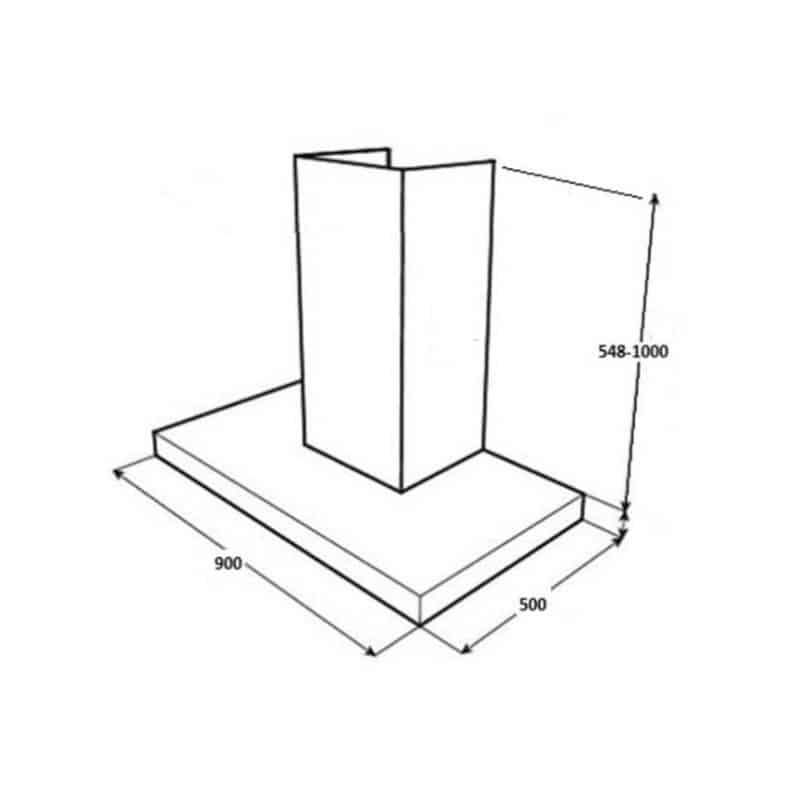 kích thước của máy hút mùi Hafele HC-WI90C 538.80.272 kích thước của máy hút mùi Hafele HC-WI90C 538.80.272