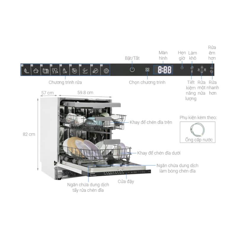 thông số của máy rửa bát Hafele HDW-FI60D 533.23.320 thông số của máy rửa bát Hafele HDW-FI60D 533.23.320