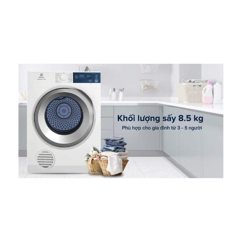 Máy sấy thông hơi Electrolux EDS854J3WB dùng cho gia đình có ít người Máy sấy thông hơi Electrolux EDS854J3WB dùng cho gia đình có ít người