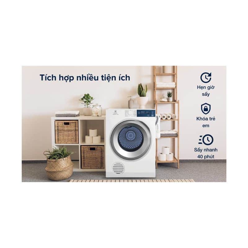 Máy sấy thông hơi Electrolux EDS854J3WB có nhiều tiện ích thông minh Máy sấy thông hơi Electrolux EDS854J3WB có nhiều tiện ích thông minh