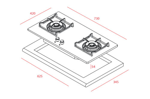 Bếp ga TEKA GSI 73 2G AI AL 2TR 40240306 4 teka gsi 73 2g ai al tr 1