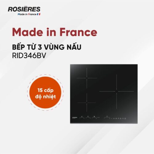 Bếp từ 3 vùng nấu Rosieres RID346BV 3 Thiết kế Bếp từ 3 vùng nấu Rosieres RID346BV