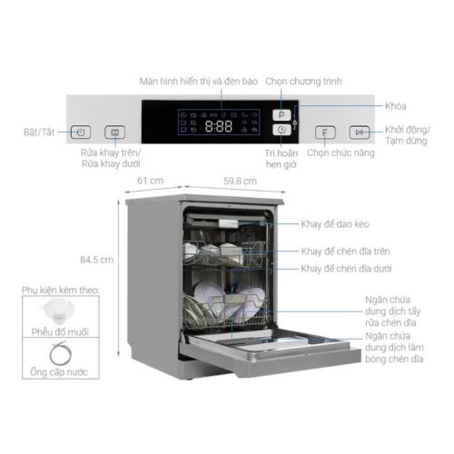 Máy rửa chén bát độc lập Hafele HDW-F60E 538.21.200 6 Thông số kỹ thuật máy rửa bát độc lập Hafele HDW-F60E 538.21.200