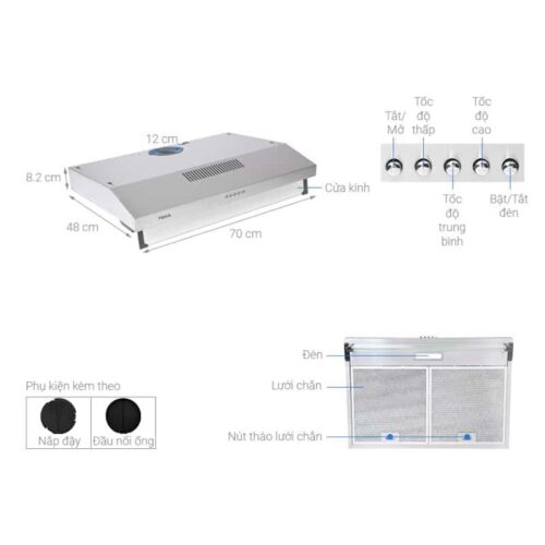 Máy hút mùi TEKA CH 1070BG TF2070B 5 Thông số Máy hút mùi TEKA CH 1070BG
