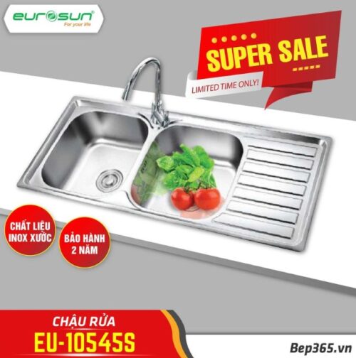 COMBO 8: Bếp từ đôi Eurosun EU-T756 + Máy hút mùi EUROSUN EH-70K11E + Chậu vòi rửa bát + Tặng bộ nồi 4 EU 10545S