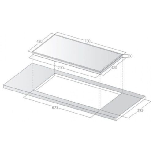 Bếp từ đôi Lorca LCI 886 Plus 3 Kích thước bếp từ đôi Lorca LCI-886 Plus
