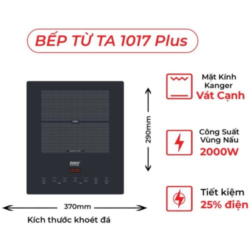 Bếp từ đơn Lorca TA 1017 PLUS 3 Kích thước bếp từ đơn Lorca TA 1017 PLUS