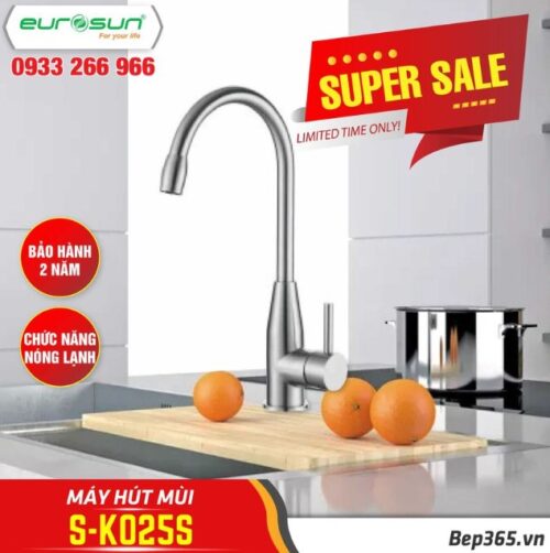 COMBO 8: Bếp từ đôi Eurosun EU-T756 + Máy hút mùi EUROSUN EH-70K11E + Chậu vòi rửa bát + Tặng bộ nồi 5 S K025S