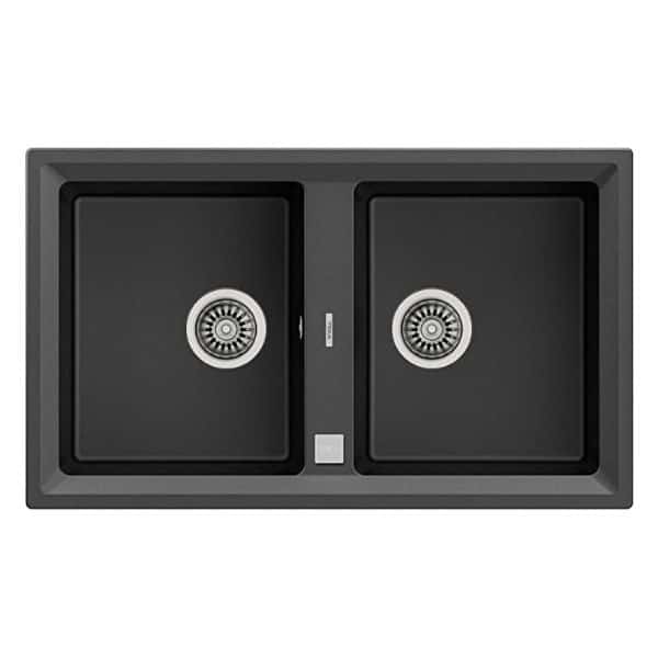 Chậu đá Teka STONE 90 B-TG 2B Black Chậu đá Teka STONE 90 B-TG 2B Black