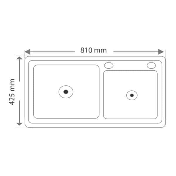 Kích thước của Chậu Rửa Lorca TA 294V Kích thước của Chậu Rửa Lorca TA 294V