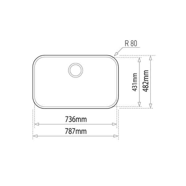 Kích thước của Chậu Teka TU 31.19-10 Kích thước của Chậu Teka TU 31.19-10