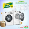 COMBO 2: Máy giặt Bosch 9kg WAW28480SG + Máy sấy Bosch WTW85400SG 1 combo 2 may giat say