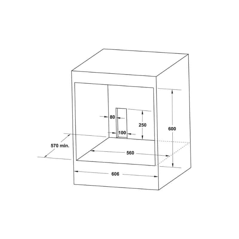 Kích thước Lò nướng Hafele HO-2KT65A 538.61.441 Kích thước Lò nướng Hafele HO-2KT65A 538.61.441