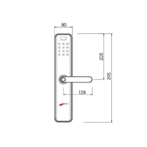 Khóa cửa điện tử Demax SL630 GB - APP WIFI 3 Kích thước của Khóa cửa điện tử Demax SL630 GB - APP WIFI