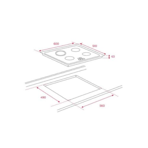 Bếp điện từ TEKA TT 6315 40239031 5 Kích thước của Bếp điện Teka TT 6315