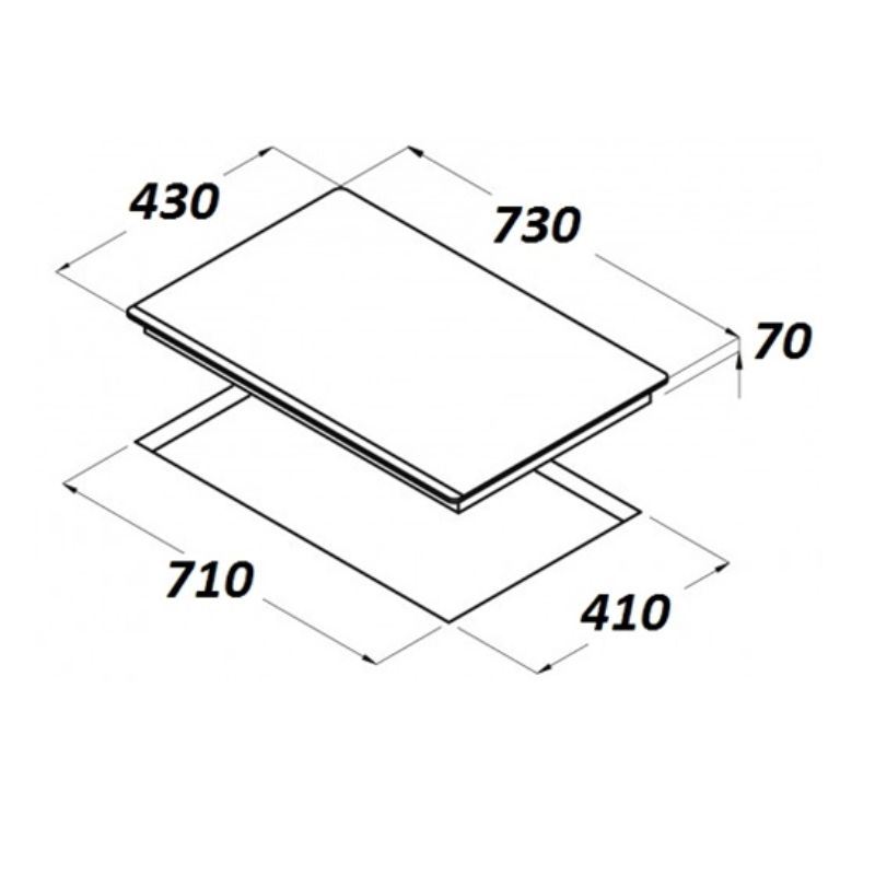 Kích thước bếp từ Lorca LCI-809D Kích thước bếp từ Lorca LCI-809D