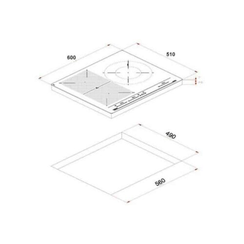 Bếp điện từ TEKA IBC 63010 BK MSS PROJECT REPLACE IB 6310 112520006 4 Kích thước của Bếp từ Teka IBC 63010 BK MSS