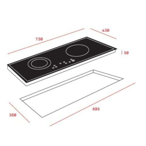 Bếp Từ Teka IZ 7210 4 Kích thước của Bếp Từ Teka IZ 7210