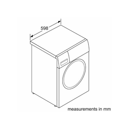 Máy giặt quần áo Bosch WAT28482SG 7 Kích thước máy giặt quần áo Bosch WAT28482SG