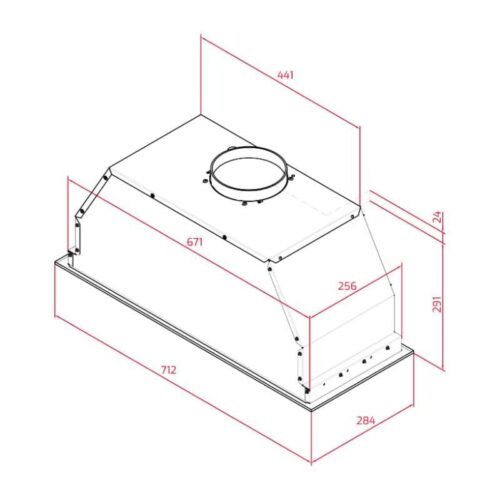 Máy hút mùi TEKA GFL 77650 113100003 6 Kích thước của Máy hút mùi âm tủ Teka GFL 77650