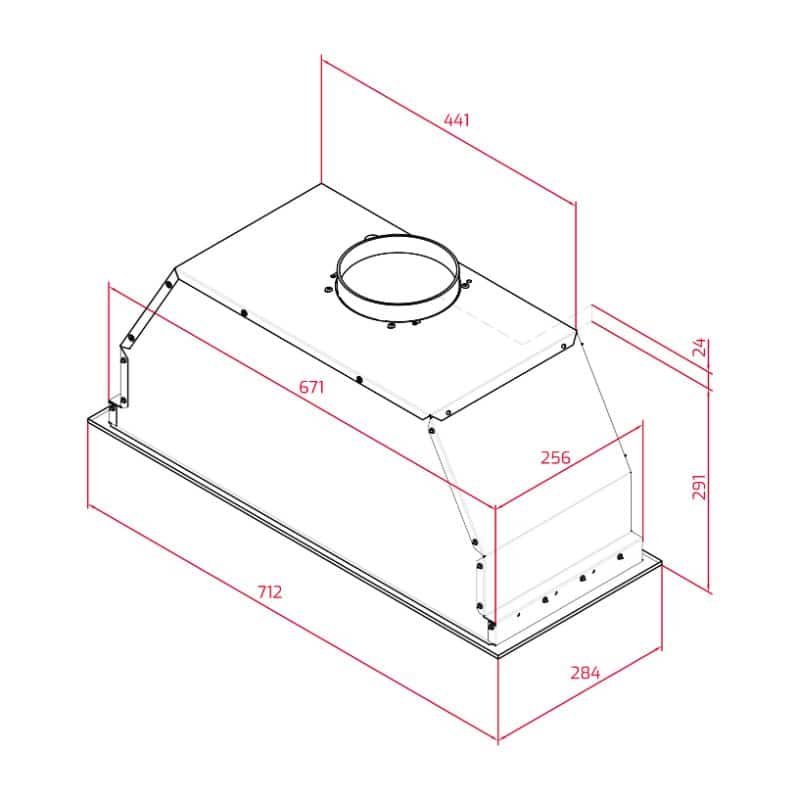 Kích thước của Máy hút mùi âm tủ Teka GFL 77650 Kích thước của Máy hút mùi âm tủ Teka GFL 77650