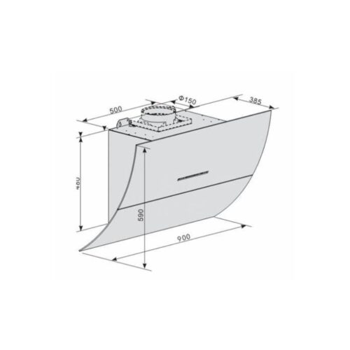Máy hút mùi Lorca TA 6008E-90 5 Kích thước máy hút mùi Lorca TA-6008E-90