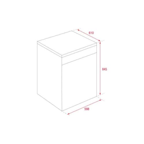 Máy rửa chén LP8 650 SS TTH 114220002 6 Kích thước của Máy rửa bát độc lập Teka LP8 650 SS TTH