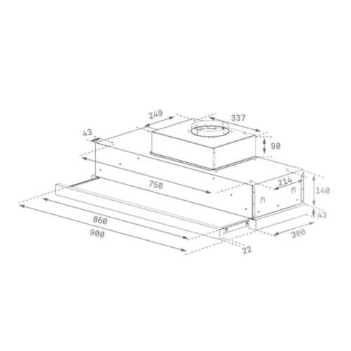 Máy hút mùi TEKA CNL 9610 40436850 4 Lắp đặt Máy hút mùi pull out Teka CNL 9610