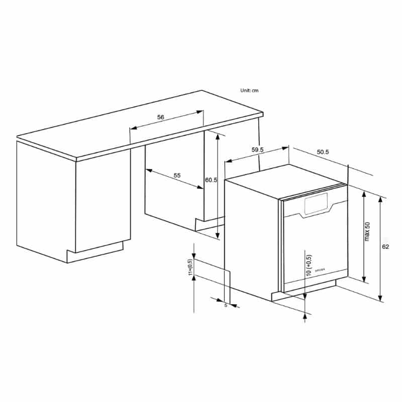 Lắp đặt Máy rửa bát  Spelier SP-08 UOZ Lắp đặt của Máy rửa bát Spelier SP-08 UOZ