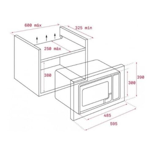 Lò vi sóng MB 620 BI 40584000 3 Kích thước của Lò vi sóng Teka MB 620 BI