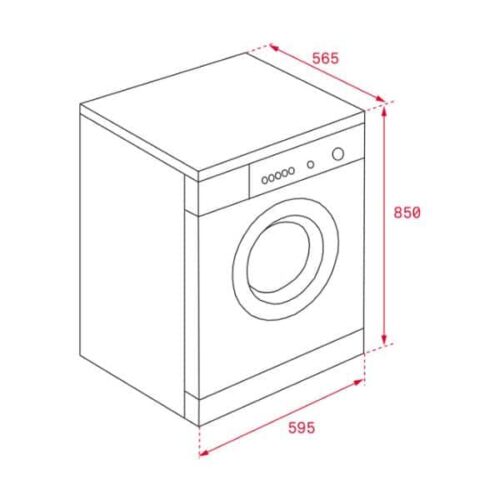 Máy giặt sấy Teka TKD 1510 WD EU EXP 4 Kích thước của Máy giặt sấy Teka TKD 1510 WD EU EXP
