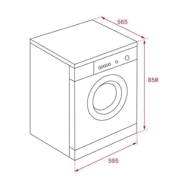 Kích thước của Máy giặt sấy Teka TKD 1510 WD EU EXP Kích thước của Máy giặt sấy Teka TKD 1510 WD EU EXP