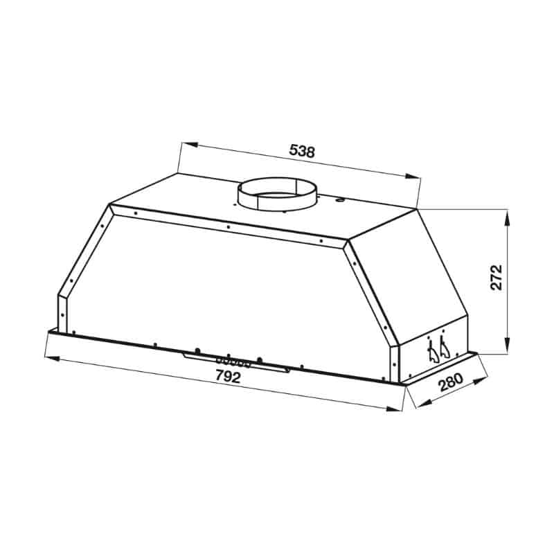 kích thước của máy hút mùi âm tủ Hafele HH-BI79A 533.80.038 kích thước của máy hút mùi âm tủ Hafele HH-BI79A 533.80.038