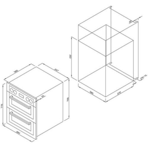 Lò nướng Malloca MDO-80BL 3 Kích thước lò nướng Malloca MDO-80BL