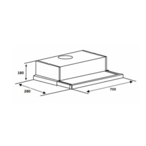 Máy hút mùi âm tủ Malloca H203-700B 3 Kích thước máy hút mùi âm tủ Malloca H203-700B