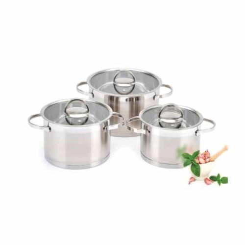 Bộ nồi Inox Malloca TE-025 3 Bộ nồi Inox Malloca TE-025