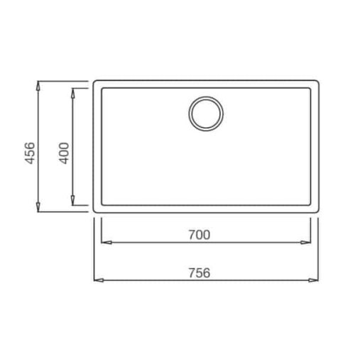 Chậu rửa chén Malloca ZEN K-13040 4 Kích thước của Chậu rửa chén Malloca ZEN K-13040
