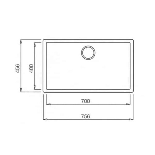 Chậu rửa chén Malloca ZEN K-13073 4 Kích thước của Chậu rửa chén Malloca ZEN K-13073