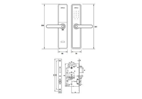 Khóa điện tử Hafele DL7600 BLE glossy copper with Z-wave 912.20.233 3 hafele dl7600 ble glossy copper with z wave 912 20 233 1